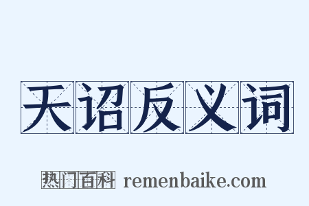 天诏反义词是什么意思的图片